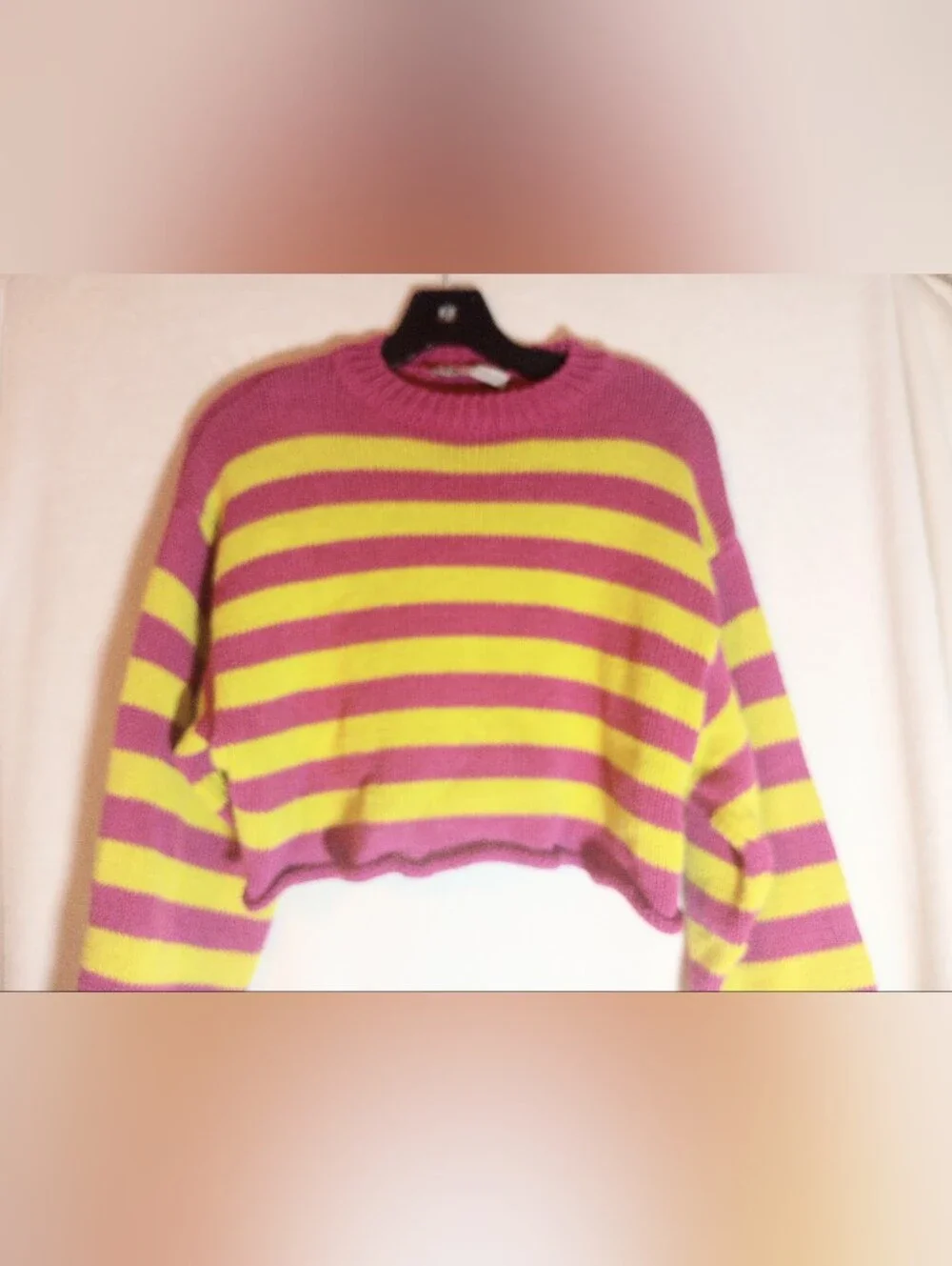 Cropped Baggy Striped Y2K Colorblock Sweater Zara Indie Sleeze Coquette Coastal
